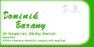 dominik barany business card